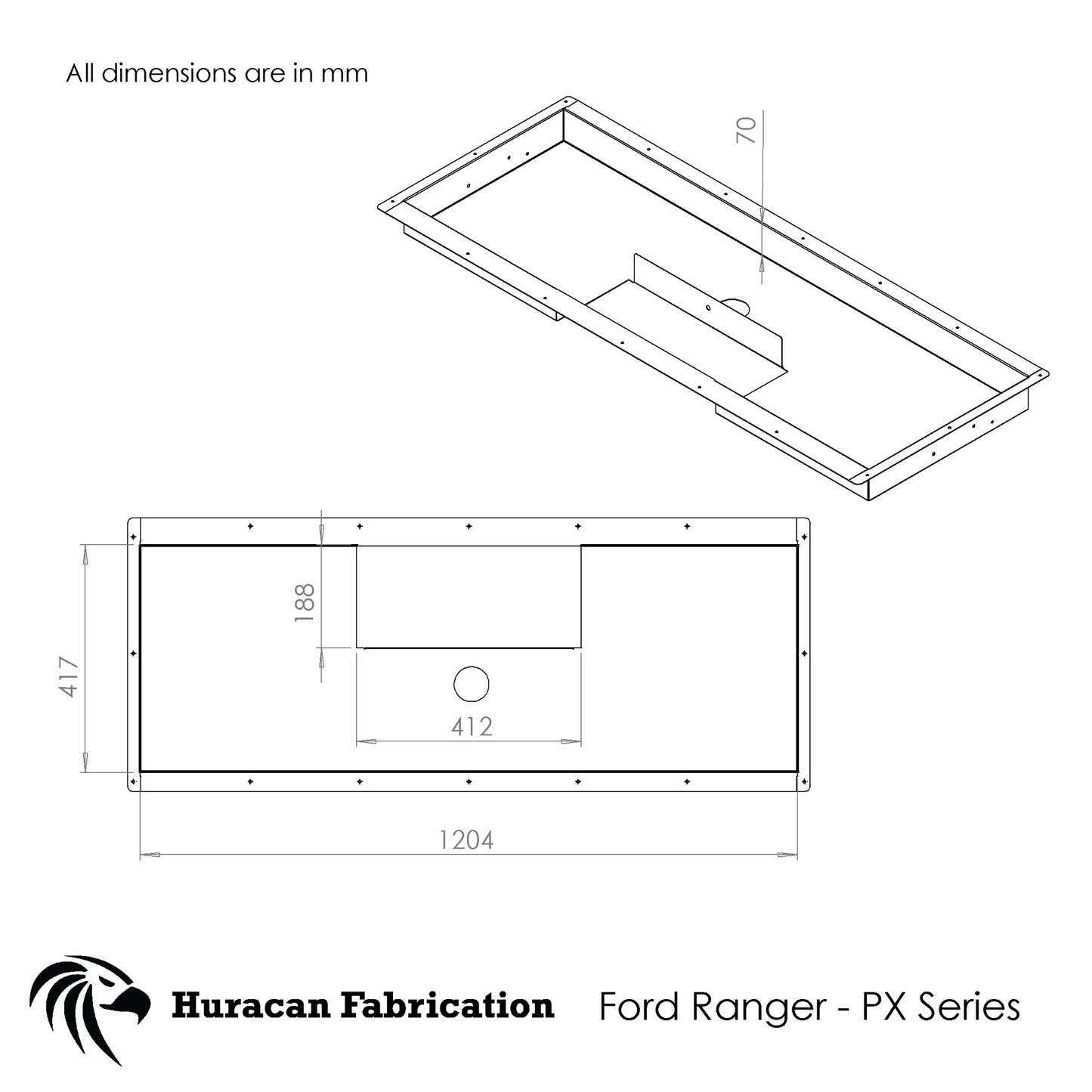Tailgate Storage Suitable for Ford Ranger PX 2011-2022
