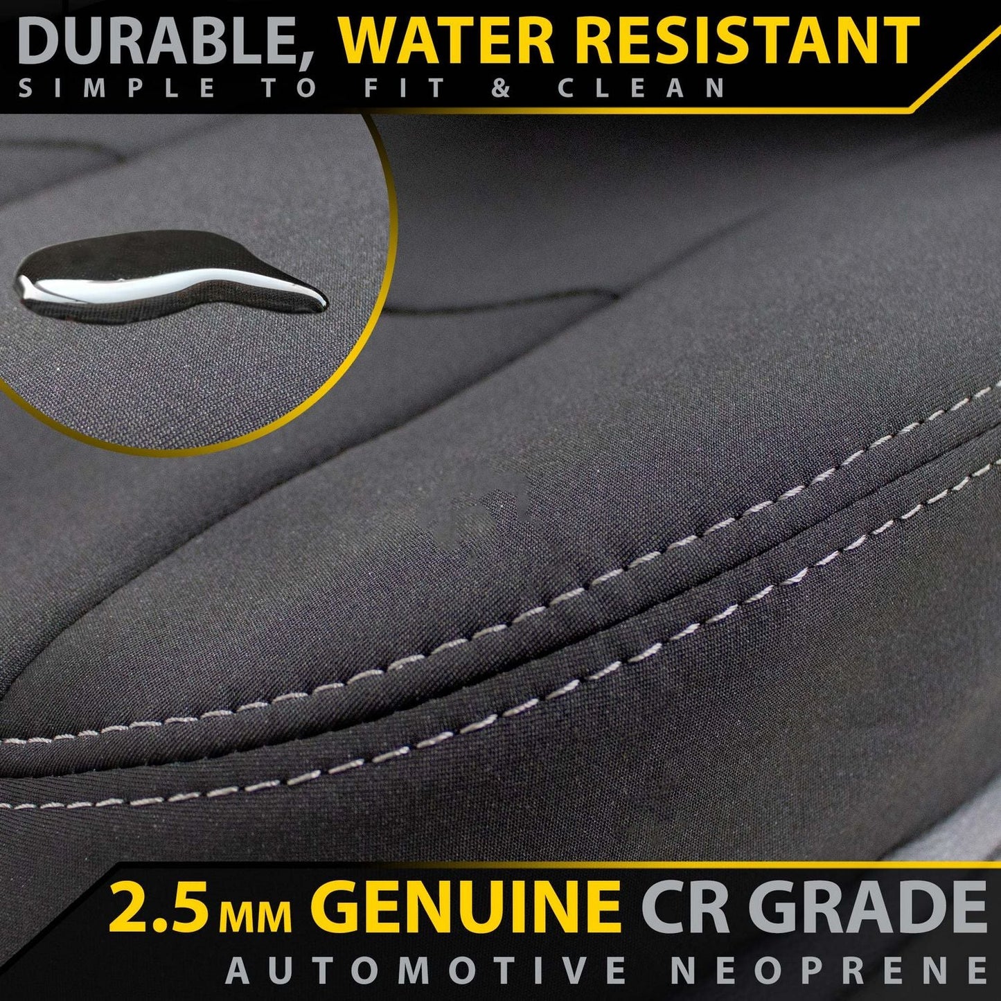 Razorback 4x4 - Toyota Hilux 8th Gen - Workmate - GP4 Neoprene Rear Seat Covers (Made to Order)