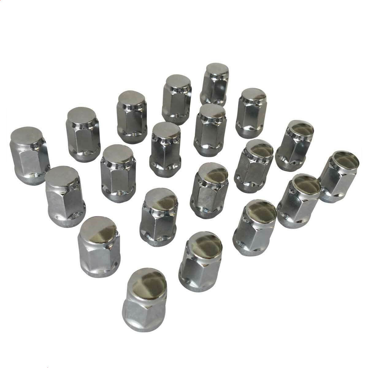 20 pcs Tapered Chrome Alloy Wheels Rim Nuts 12 x 1.5 Suitable For Mazda BT50 BT-50