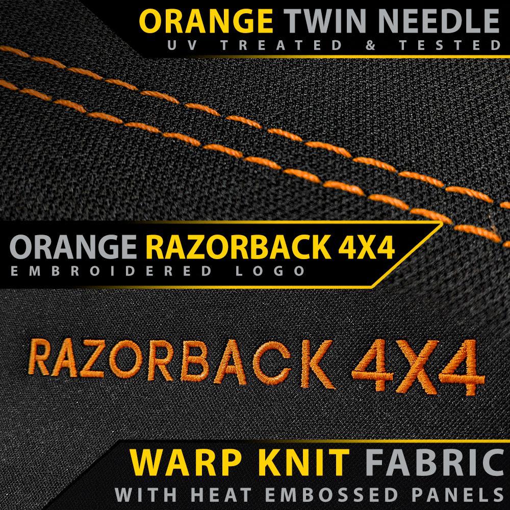 Razorback 4x4 - Toyota Hilux 8th Gen - Dual Cab - GP6 Premium Neoprene Rear Row Seat Covers (Available)