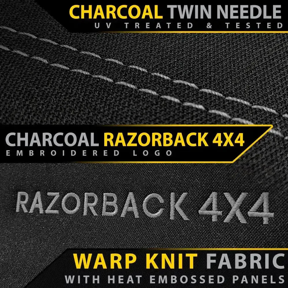 Razorback 4x4 - Mitsubishi Triton MQ - Cloth Seats - Dual/Extra Cab - GP6 Premium Neoprene 2x Front Seat Covers (Made to Order)