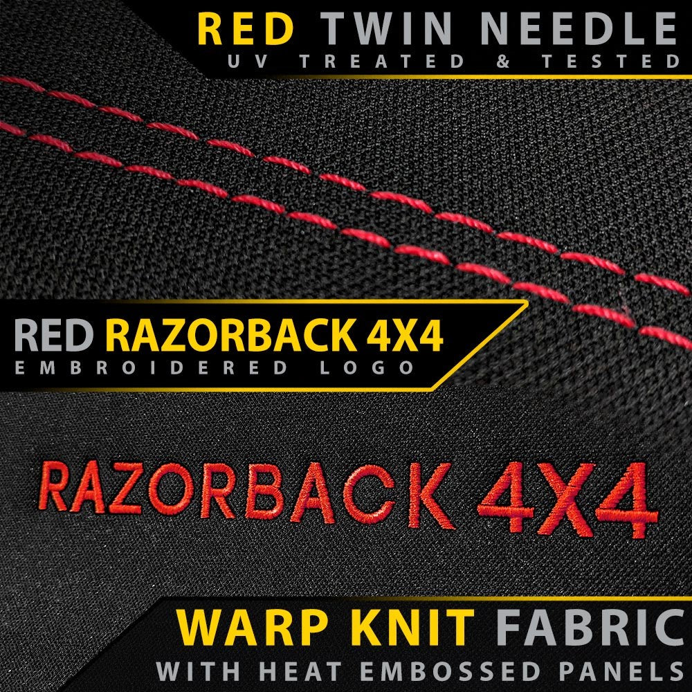 Razorback 4x4 - Ford Everest UA - Titanium - GP6 Premium Neoprene 2x Front Row Seat Covers (Made to Order)