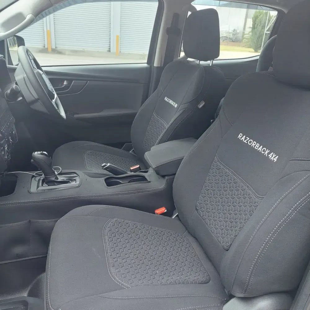Razorback 4x4 - Isuzu D-Max RG - SX - Dual & Space Cab - GP6 Premium Neoprene 2x Front Seat Covers (Made to Order)