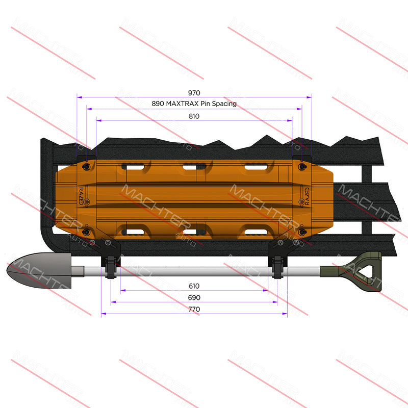 Flush Mounting Bracket Shovel Combo Suit Rhino Rack Bracket Kit Only