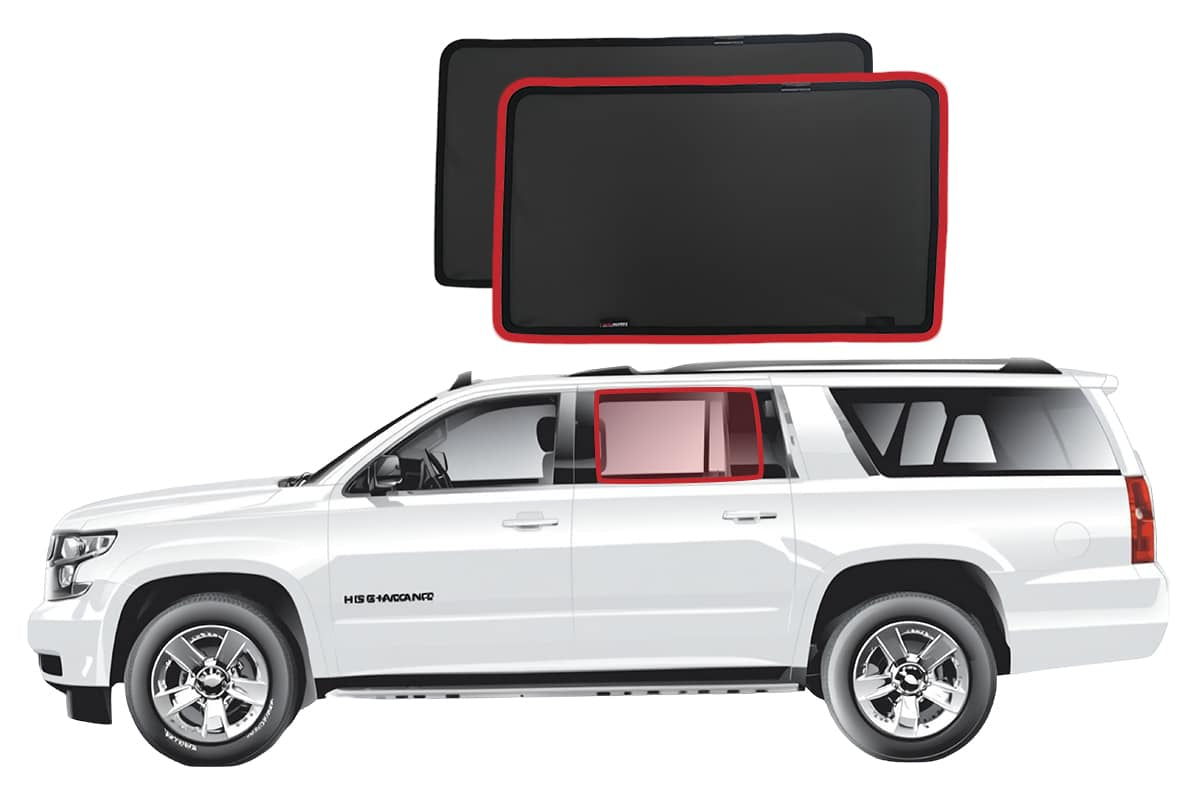 Snap Shades Suitable for Chevrolet Suburban | GMC Yukon XL | Cadillac Escalade ESV (GMT K2YC/G, GMT K2XL; 2015-2020)