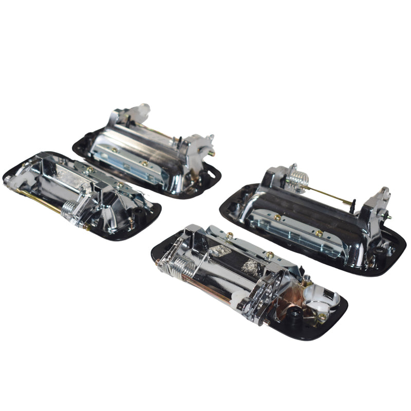 4 Pcs Front & Rear Outer Door Handle Chrome - Suitable for Landcruiser 80 Series 1990-1998