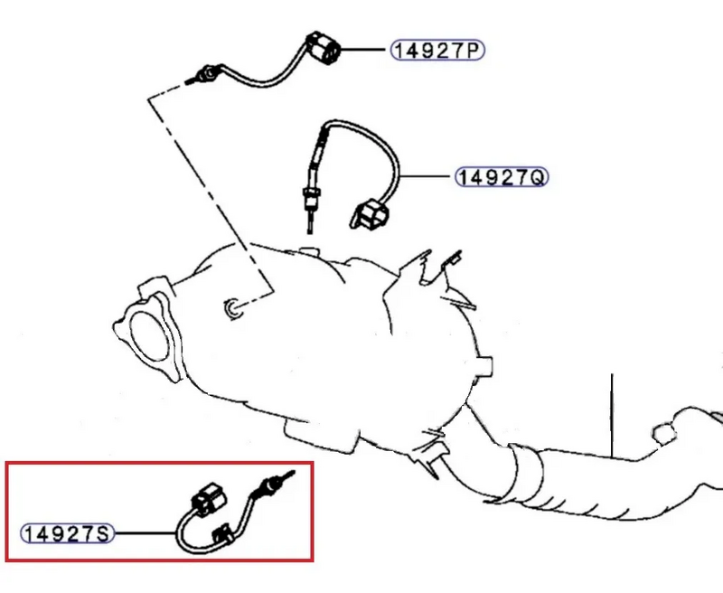Exhaust DPF Temperature Sensor Suitable For Mitsubishi Triton MQ MR 2.4L D 14927S 2015-ON