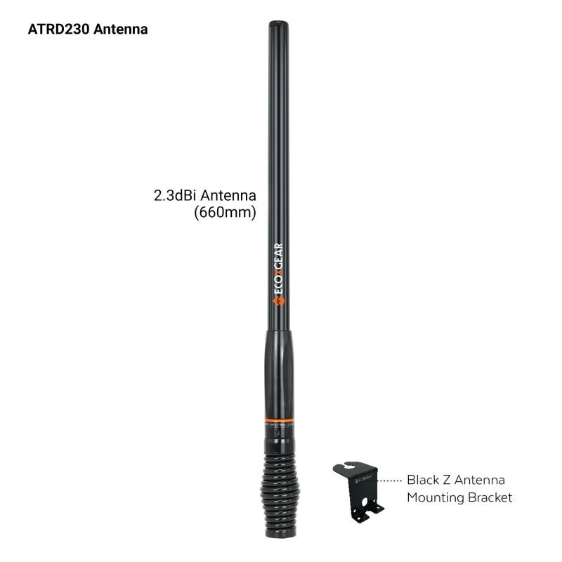EcoXgear EXG3000 5-Watt Compact Fixed Mount UHF Radio with Multi-Colour LCD Display Mic - 4X4 PACK