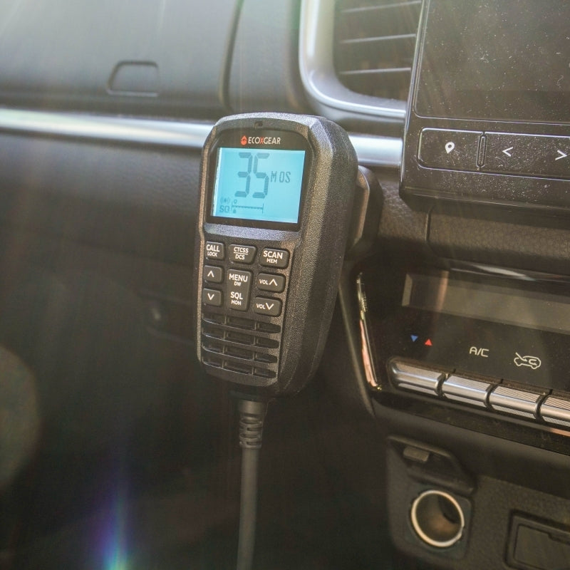 EcoXgear EXG3000 5-Watt Compact Fixed Mount UHF Radio with Multi-Colour LCD Display Mic - TOURING PACK