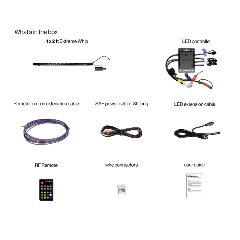 ECOXGEAR 2 Foot Led Whip With Controller