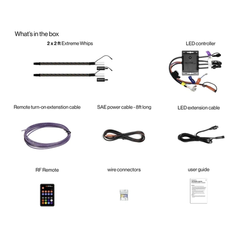 ECOXGEAR 2 Foot Whip LED Kit With Controller