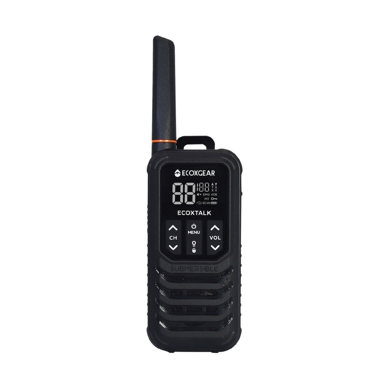 EcoXgear ECOXTALK EXG200 2-Watt IP67 Handheld UHF Radio Twin Pack (13km)