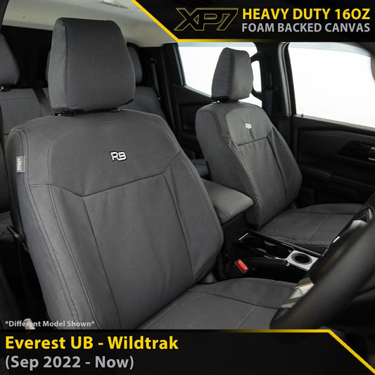 Razorback 4x4 - Ford Next-Gen Everest UB - Wildtrak - XP7 Heavy-Duty Canvas 2x Front Row Seat Covers (Made To Order)