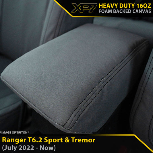 Ford Next-Gen Ranger T6.2 Sport & Tremor XP7 Heavy Duty Canvas Console Lid (In Stock)-Razorback 4x4