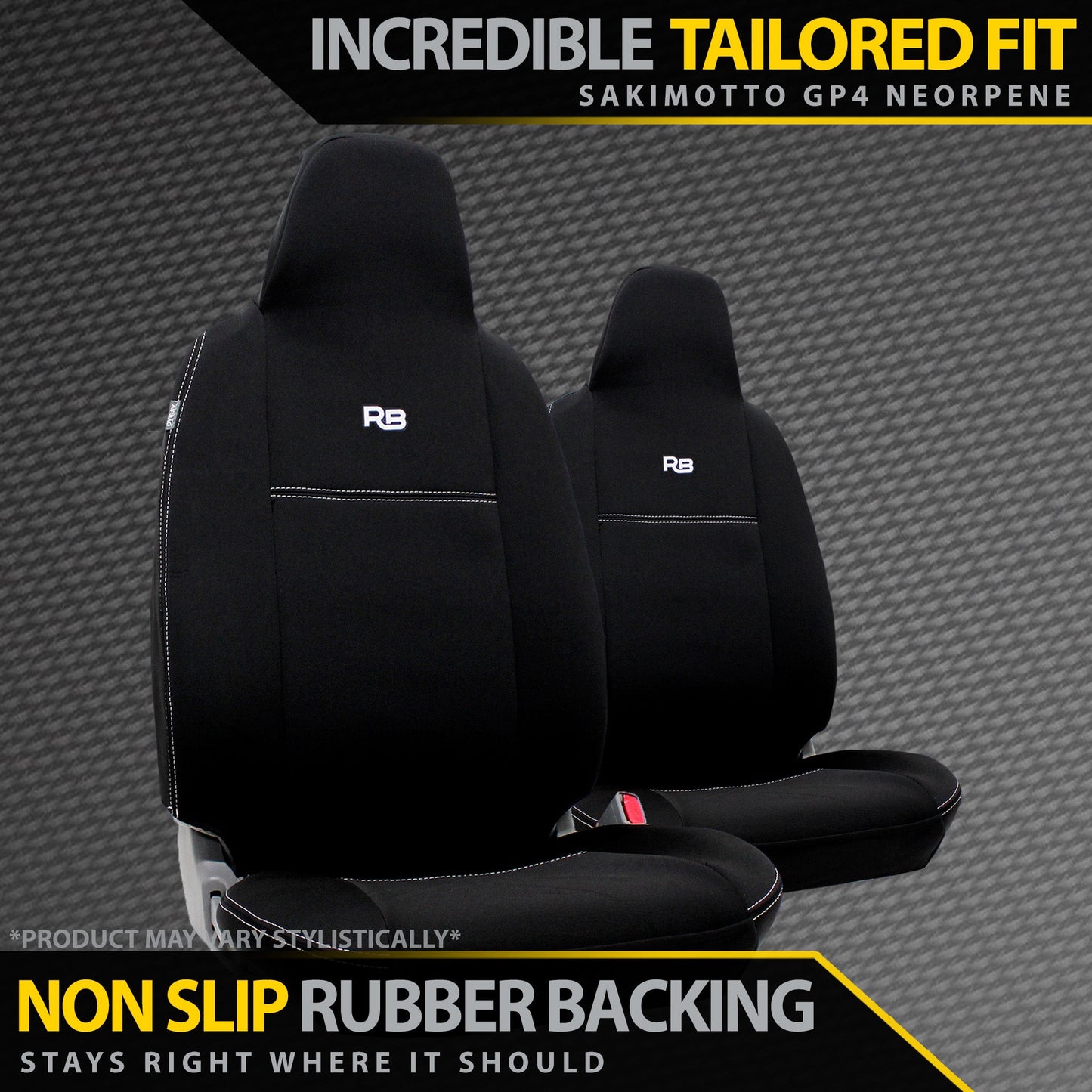 Razorback 4x4 - Toyota Hilux 9th Gen - Workmate - Single Cab - GP4 Neoprene Front Row Seat Covers (In Stock)