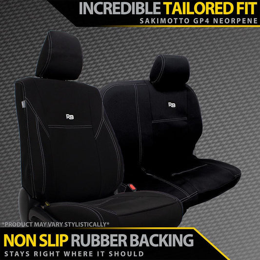 Razorback 4x4 - Toyota Landcruiser 78 Series - Bucket & 3/4 Bench - GP4 Neoprene 2x Front Seat Covers (In Stock)
