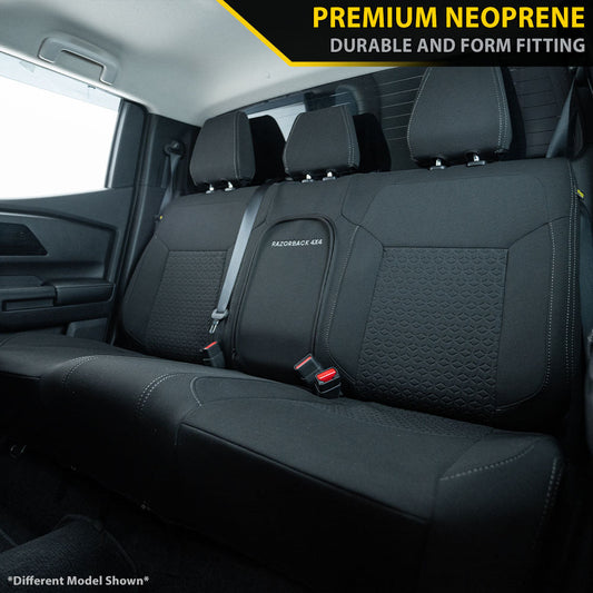 Razorback 4x4 - Volkswagen All-New Amarok - GP6 Premium Neoprene Rear Row Seat Covers (Made to Order)