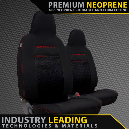 Razorback 4x4 - Toyota Hilux 8th Gen - Single Cab - GP6 Premium Neoprene 2x Front Seat Covers (Made to Order)
