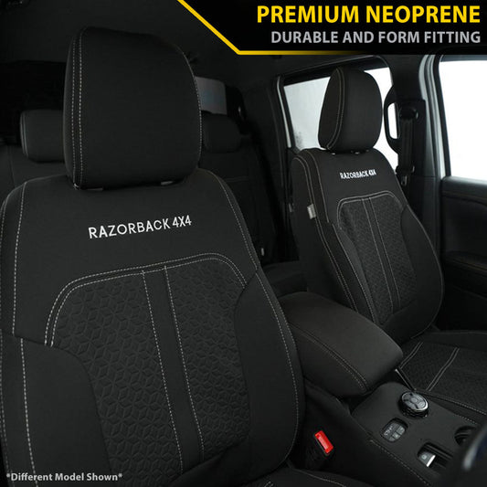 Razorback 4x4 - Ford Next-Gen Everest UB - Wildtrak - GP6 Premium Neoprene 2x Front Row Seat Covers (Made to Order)