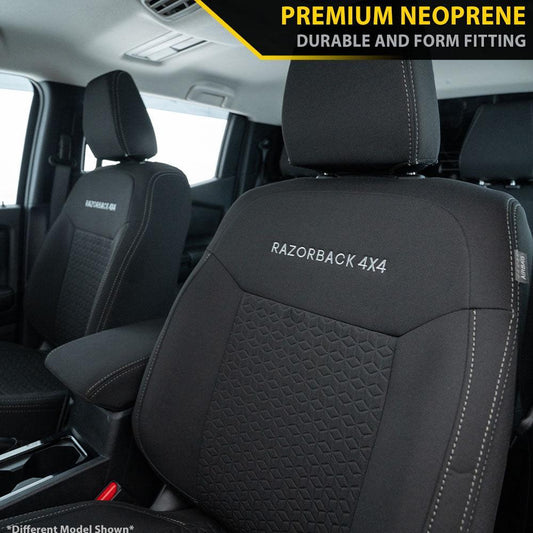 Razorback 4x4 - Holden Colorado RG - GP6 Premium Neoprene 2x Front Seat Covers (Made to Order)