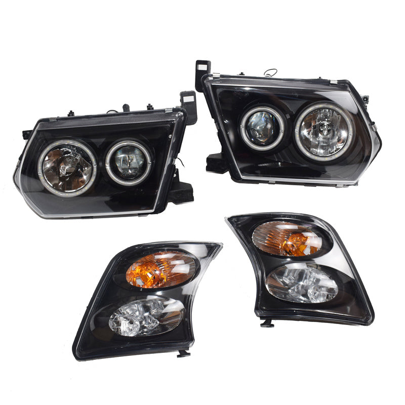 Headlights With Corner Lights (Pair) - Suitable For Nissan Patrol GU 1997-2007