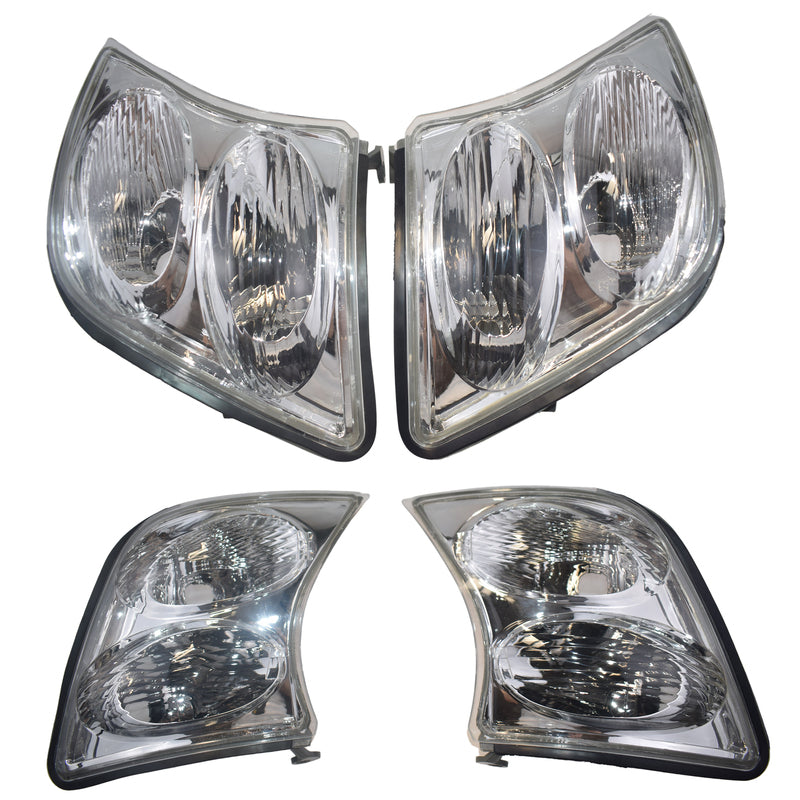 Pair LH + RH Head Light Corner Lamp Fit For Nissan Patrol GU Y61 2001-2004