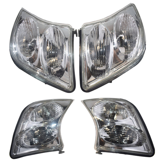 Pair LH + RH Head Light Corner Lamp Fit For Nissan Patrol GU Y61 2001-2004