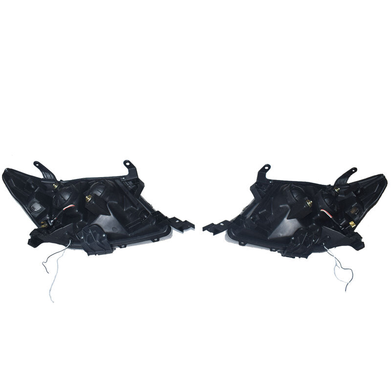 Smoke LED Headlights DRL HALO Projector Angel Eyes (Pair) - Suitable For Toyota Hilux 2005-2011
