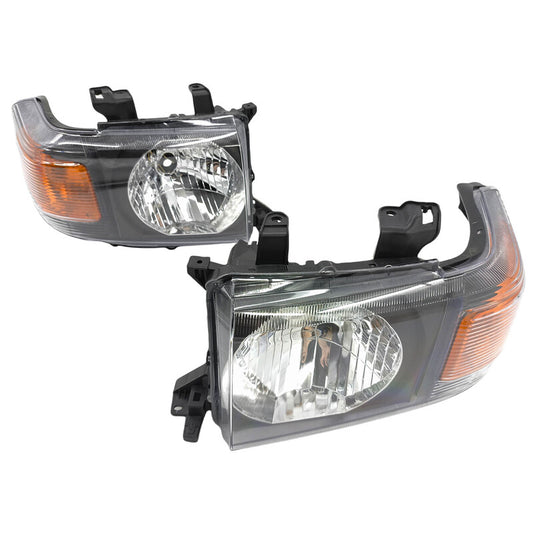Pair LED Head Lights Suitable For Toyota Landcruiser VDJ70 VDJ76 VDJ78 VDJ79 Series 2007-ON
