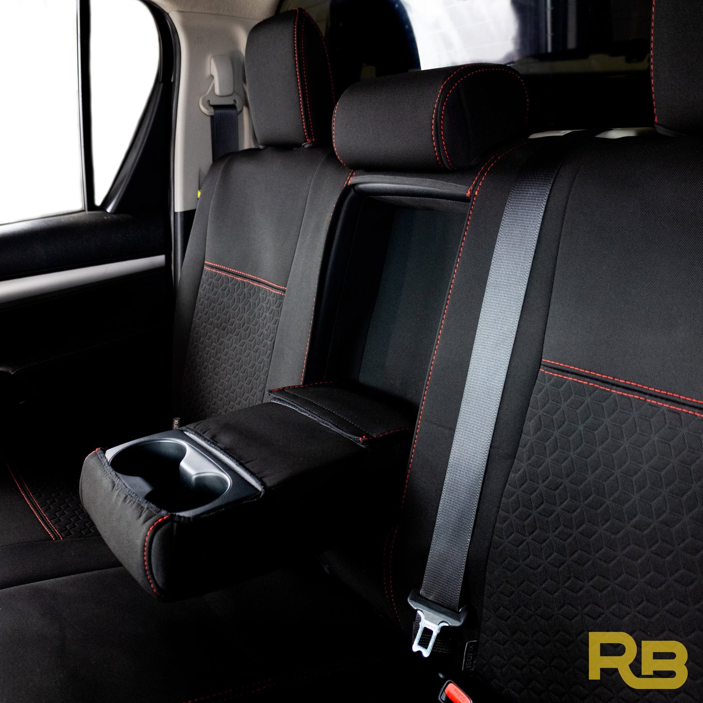 Razorback 4x4 - Toyota Hilux 9th Gen - Dual Cab - GP6 Premium Neoprene Rear Row Seat Covers (Available)