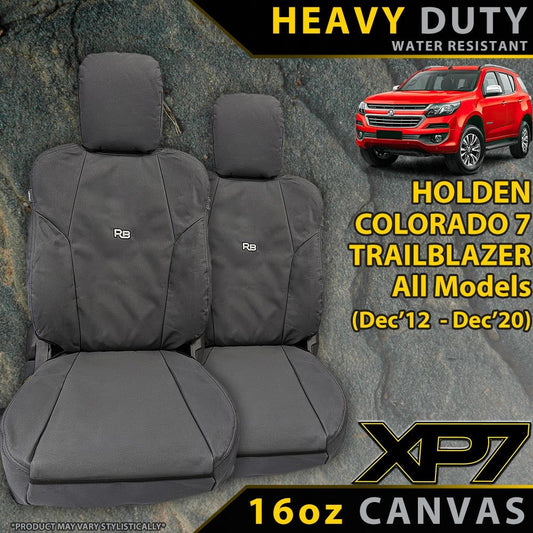 Holden Colorado 7/Trailblazer Heavy Duty XP7 Canvas 2x Front Seat Covers (Available)-Razorback 4x4