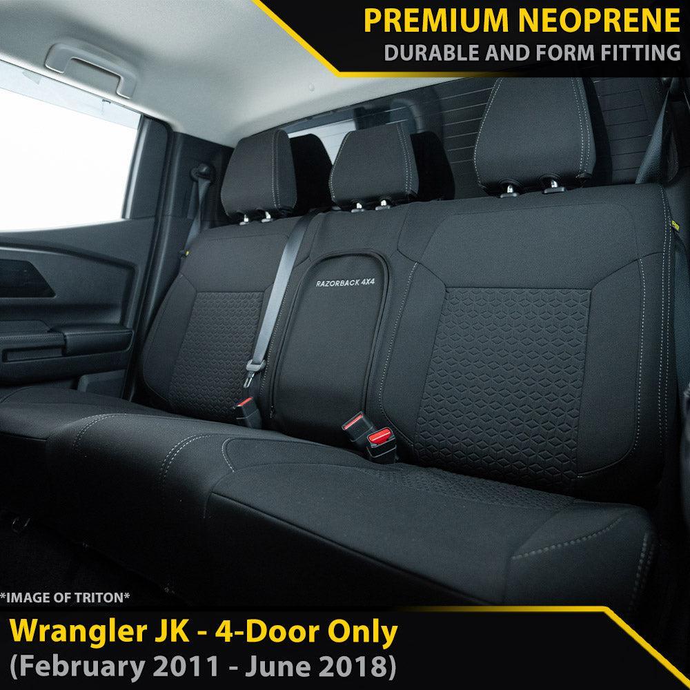 Jeep Wrangler JK 4-Door Premium Neoprene Rear Row Seat Covers (Made to Order)-Razorback 4x4
