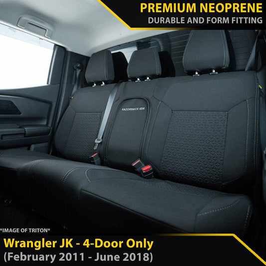 Jeep Wrangler JK 4-Door Premium Neoprene Rear Row Seat Covers (Made to Order)-Razorback 4x4