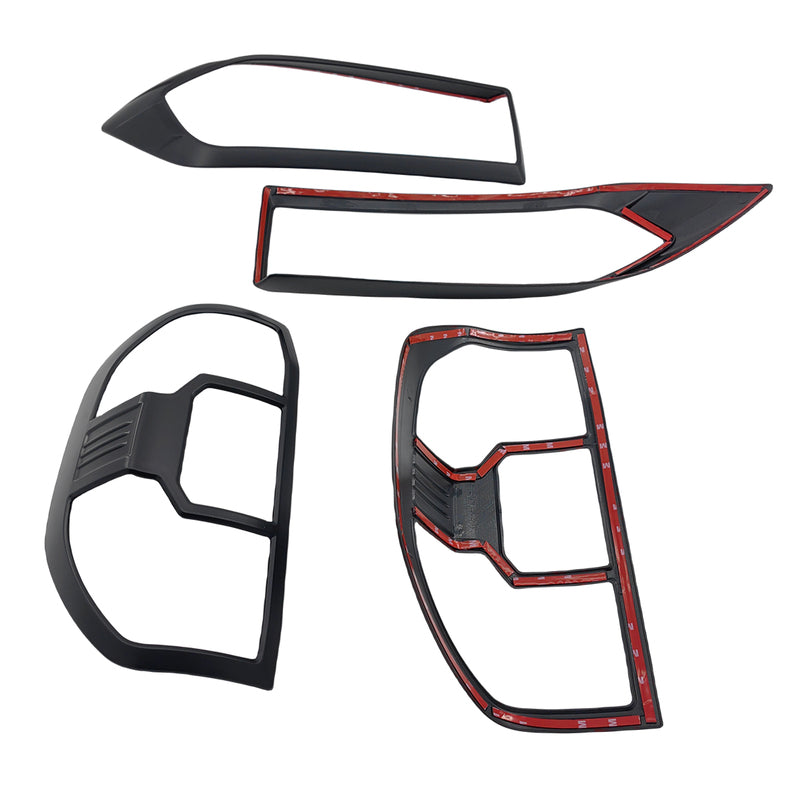 Matte Black Headlight & Tail Light Trim Covers Suitable For LDV T60 2017-2021