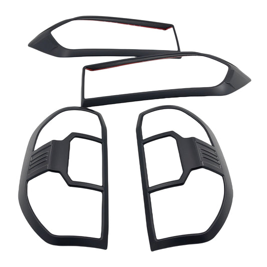 Matte Black Headlight & Tail Light Trim Covers Suitable For LDV T60 2017-2021