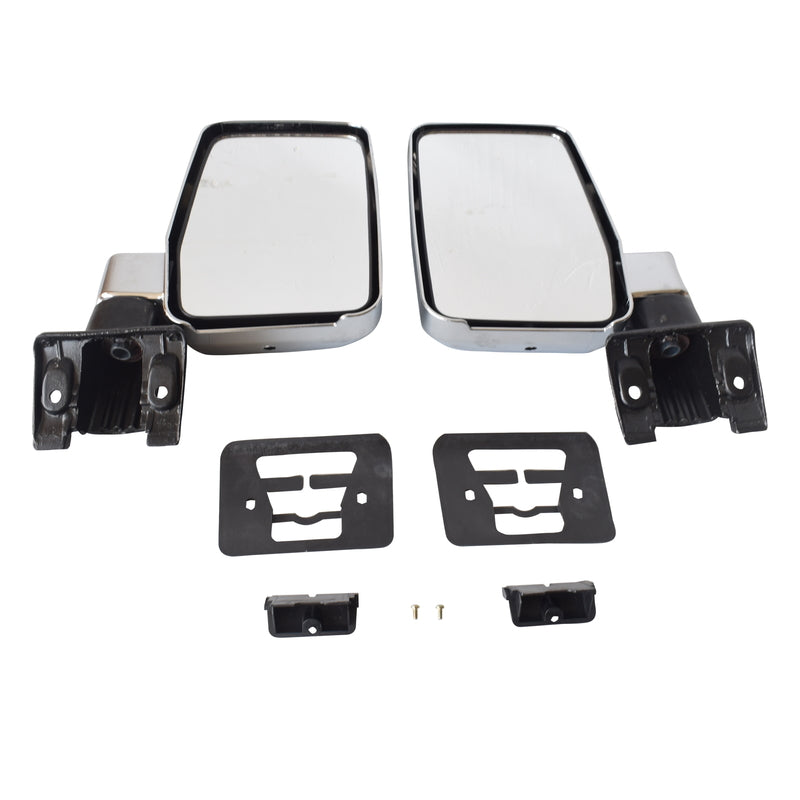 Door Mirrors L+R Large Suitable For Toyota Landcruiser 60 Series 1980-1990 Chrome
