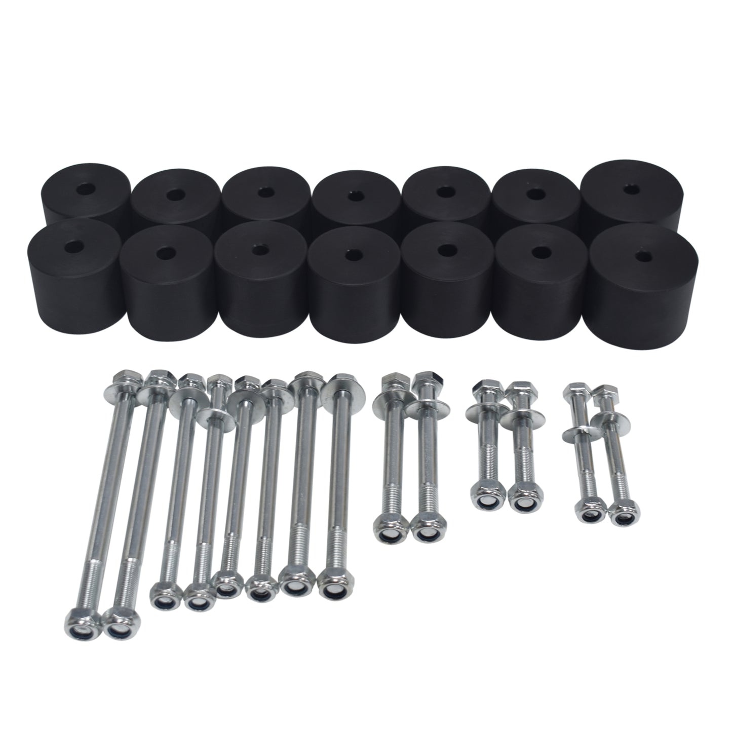 50mm 2" Body Lift Kit Bolts Blocks Suitable For Nissan Navara D22 Dual Cab Tray Tub