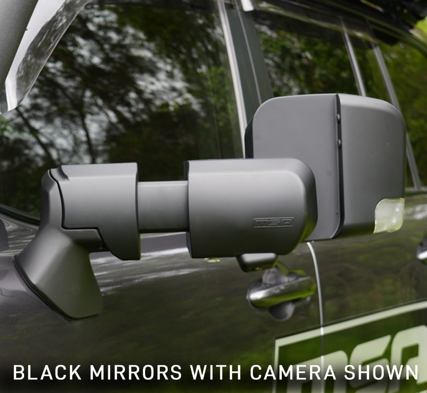 MSA 4x4 POWER FOLD™ Towing Mirrors - Suitable for Prado 250 Series 08/2024 - Current (Chrome, Electric, Heated, Indicators, BSM, Power Fold, Camera Provision, Puddle Light, Memory, Exit Assist) - TM2453