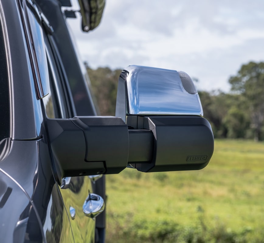 MSA 4x4 POWER FOLD™ Towing Mirrors Chrome Heated Suitable for Mazda BT50 09/2020-Current - TM1655