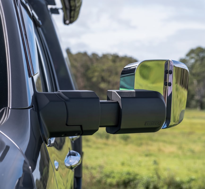 MSA 4x4 POWER FOLD™ Towing Mirrors Chrome Suitable for Mazda BT50 09/2020-Current - TM1653
