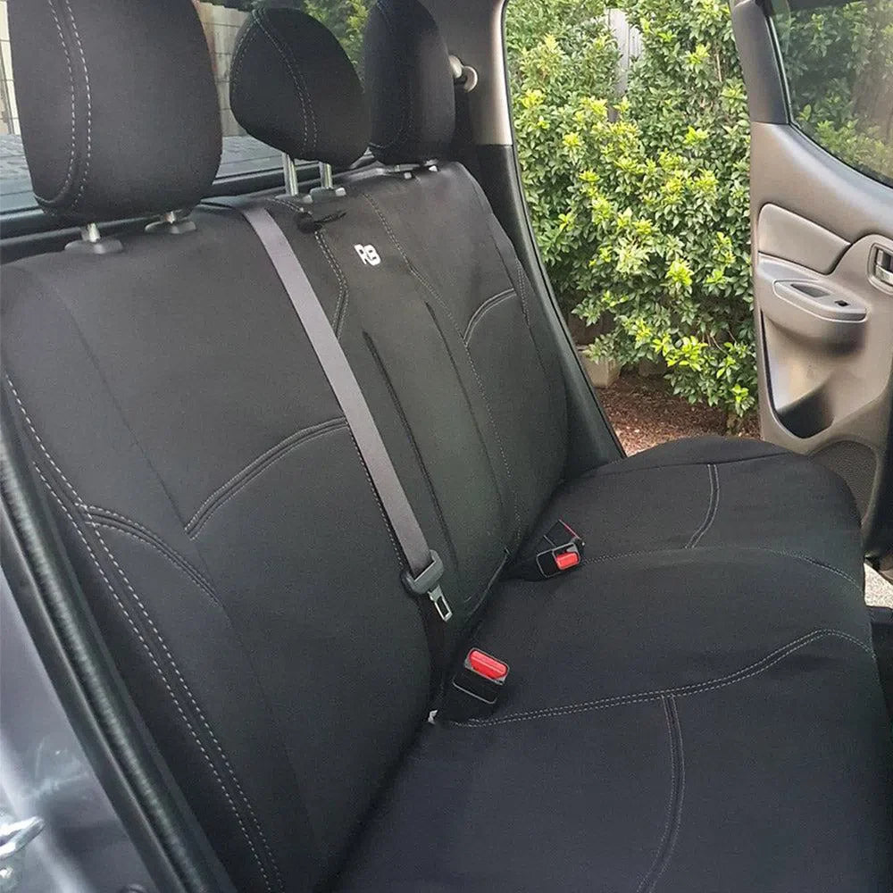 Razorback 4x4 - Mitsubishi Triton MQ - Dual Cab - GP4 Neoprene Rear Row Seat Covers (Available)