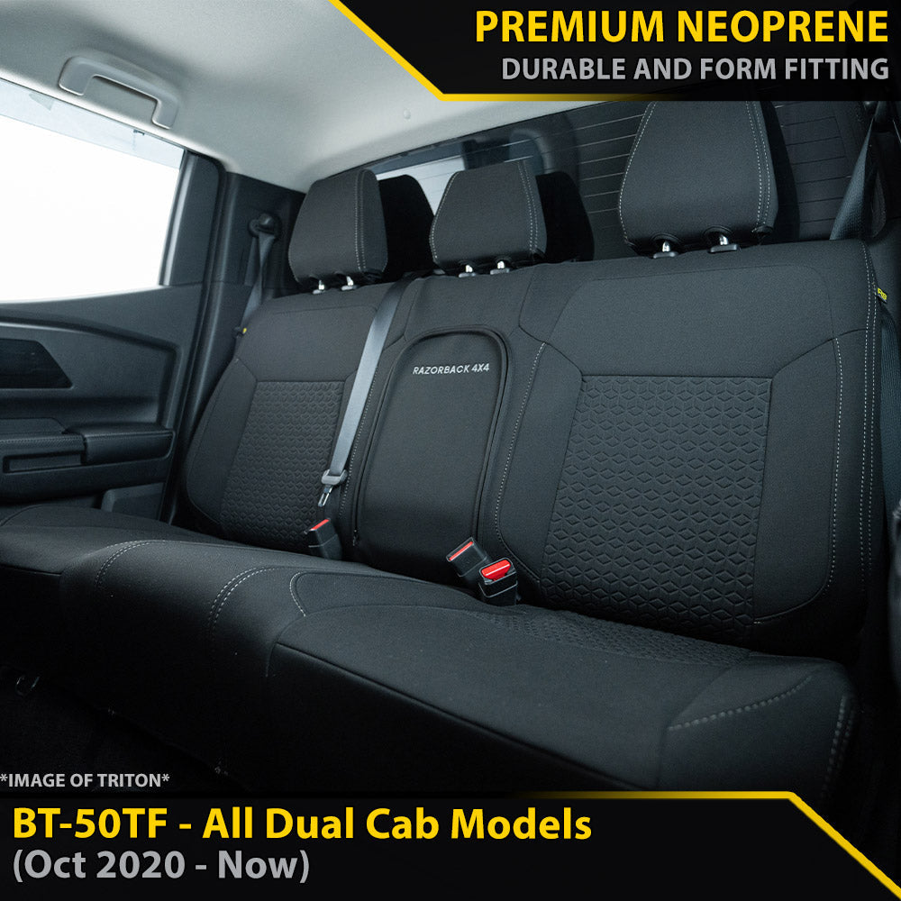 Mazda BT-50 TF Premium Neoprene Rear Row Seat Covers (Available)-Razorback 4x4