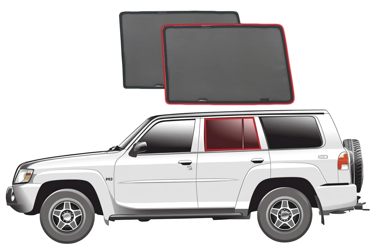 Snap Shades Suitable for Nissan Patrol 5th Generation Car Window Shades (Y61; 1997-2016)