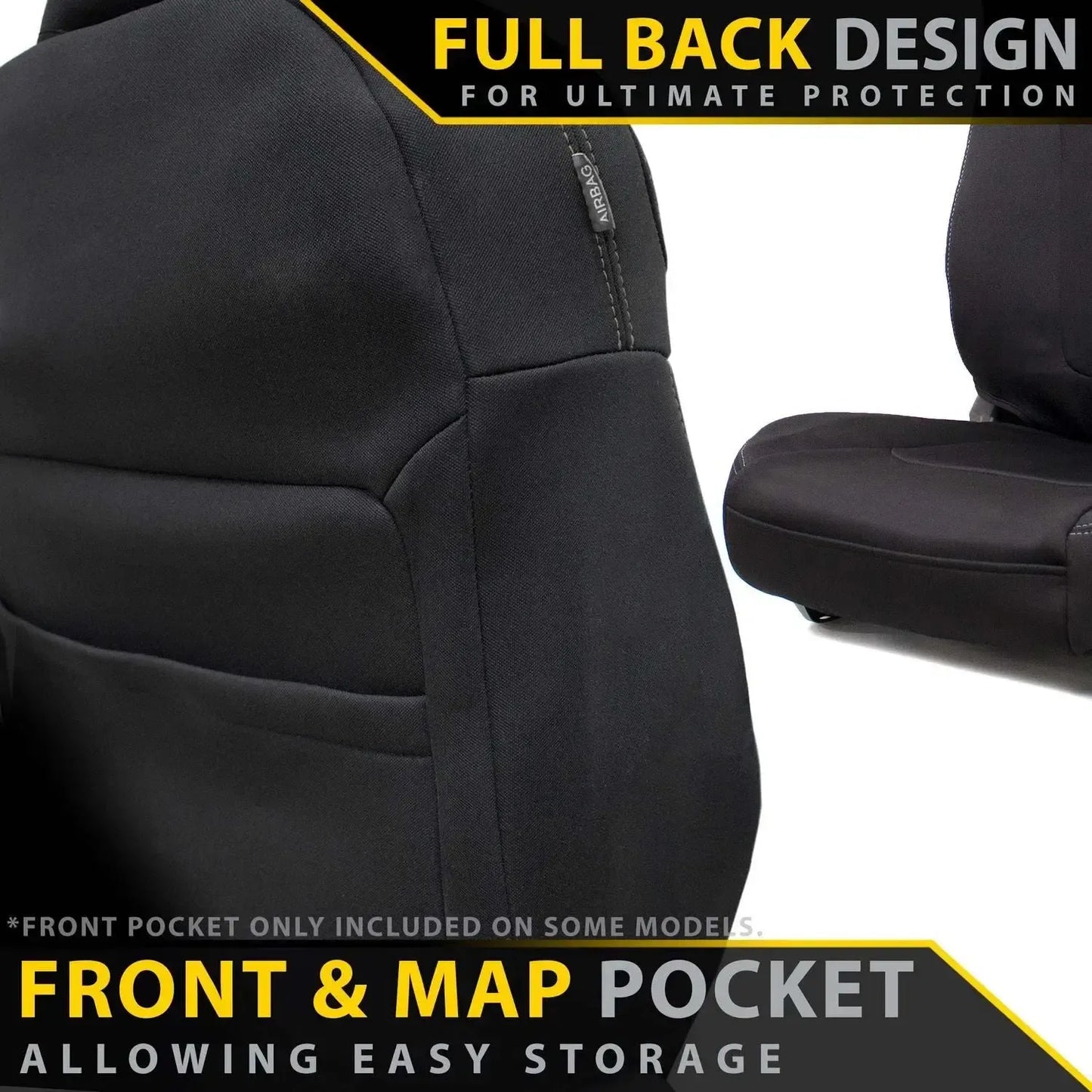 Razorback 4x4 - Holden Colorado RG - GP4 Neoprene 2x Front Seat Covers (In Stock)
