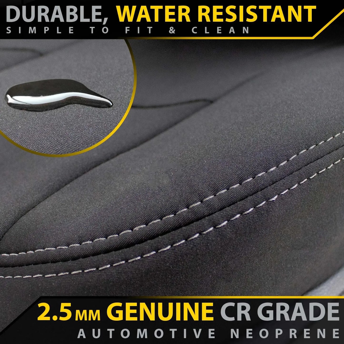 Razorback 4x4 - Toyota Hilux 8th Gen - SR & SR5 with Cloth Seats - GP4 Neoprene 2x Front Seat Covers (In Stock)
