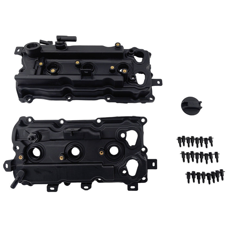 2 Pcs Valve Cover with Gasket & Cap Suitable For Nissan Pathfinder 3.5L 2015-2016