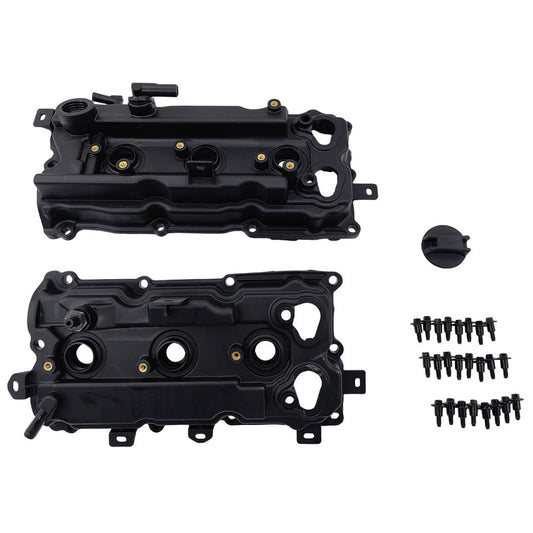 2 Pcs Valve Cover with Gasket & Cap Suitable For Nissan Pathfinder 3.5L 2015-2016