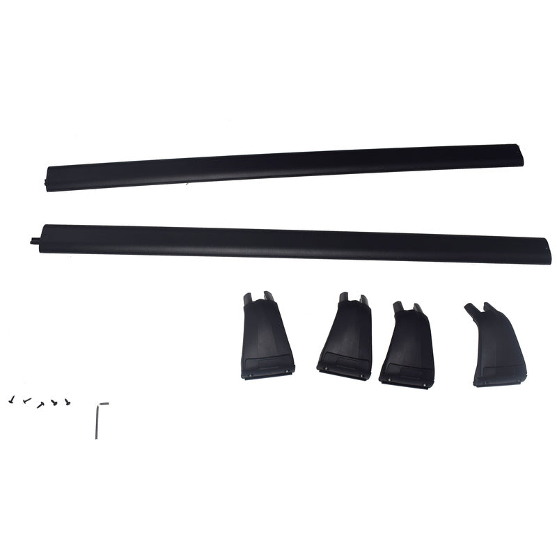 Cross Bars Roof Rack Side Rail (Black) - Suitable For Jeep Wrangler JK 2007-2018