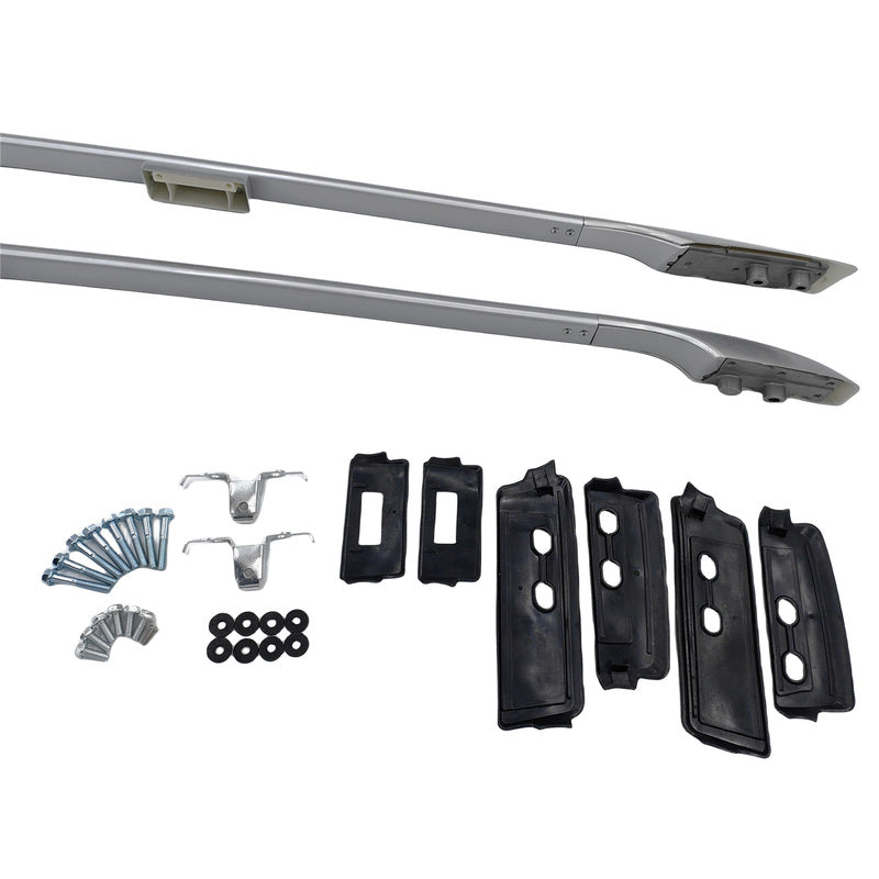 2-Piece Silver Roof Rails - Suitable For Toyota Landcruiser 200 Series 2008-2021