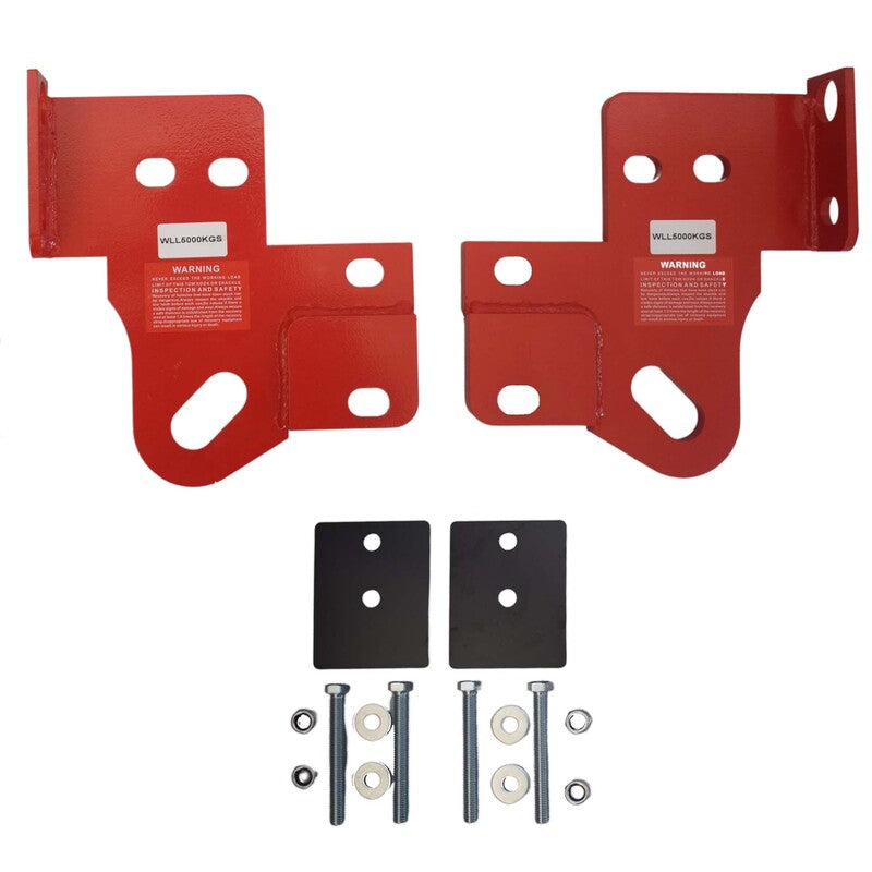 Front Recovery Tow Point Kit 5 Tonne & Hitch Suitable For Toyota Hilux N80 2015-2022 Revo H/D